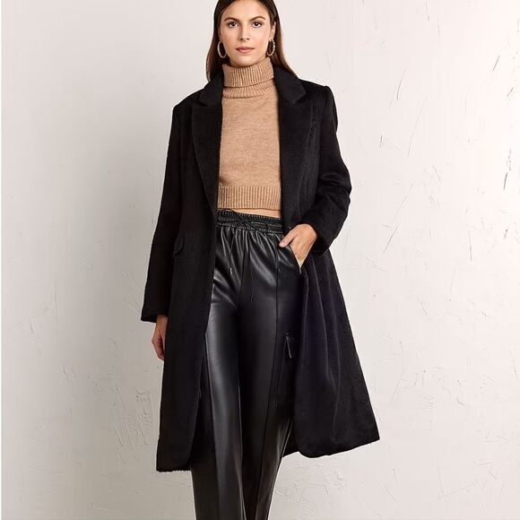 NWT Faux Leather Wide Leg Cropped Cargo Pants - Picture 9 of 9